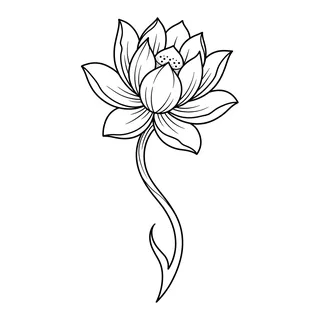 Black and white linework tattoo design, outline stencil for an ankle tattoo