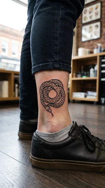 Tattoo on the ankle