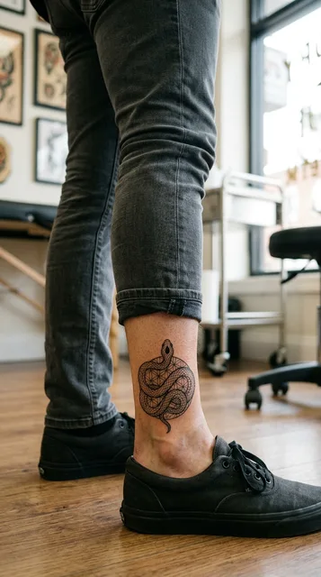Tattoo on the ankle