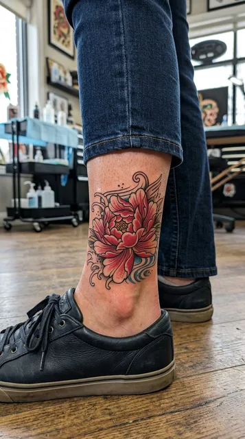Tattoo on the ankle