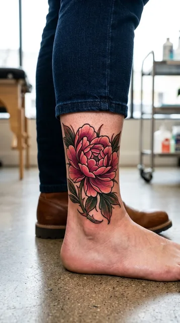 Tattoo on the ankle