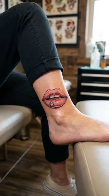 Tattoo on the ankle