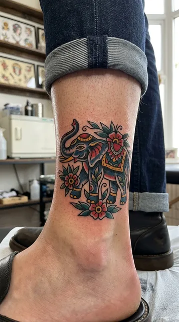 Tattoo on the ankle