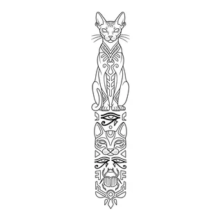 Black and white blackwork tattoo design, drawn flat for a back tattoo