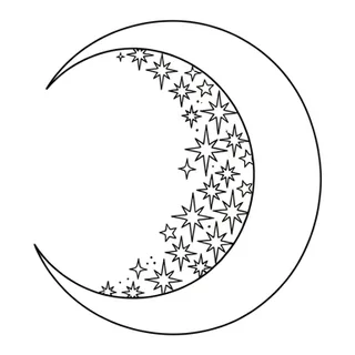 Black and white linework tattoo design, outline stencil for a back tattoo