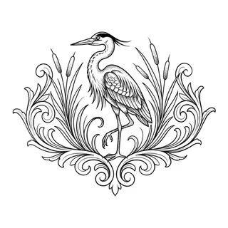 Black and grey ornamental tattoo design, drawn flat for a back tattoo