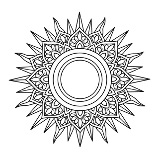 Black and grey ornamental tattoo design, drawn flat for a back tattoo