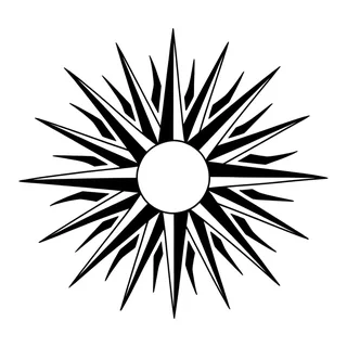 Black and white tribal tattoo design, drawn flat for a back tattoo