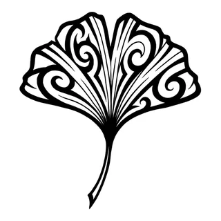 Black and white tribal tattoo design, drawn flat for a back tattoo