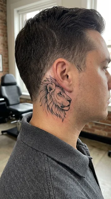 Tattoo on the behind the ear