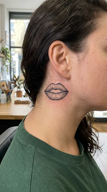 Tattoo on the behind the ear