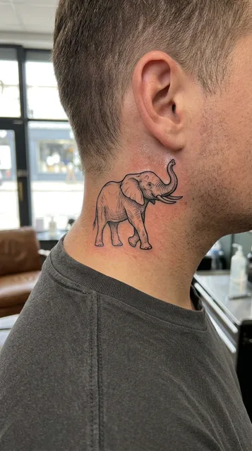 Tattoo on the behind the ear