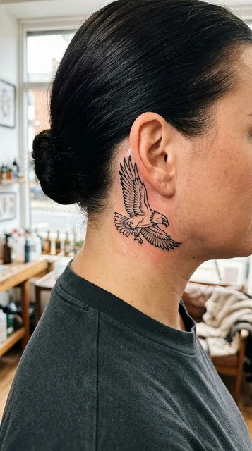 Tattoo on the behind the ear