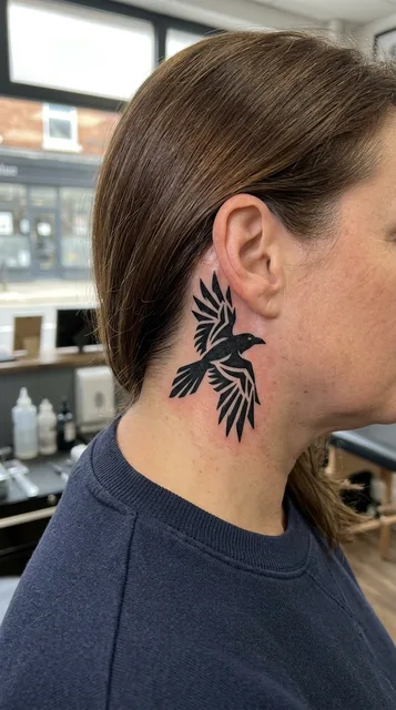 Tattoo on the behind the ear