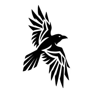 Black and white tribal tattoo design, drawn flat for a tattoo behind the ear