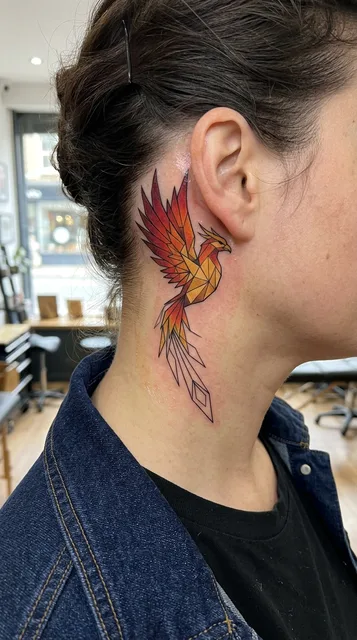 Tattoo on the behind the ear