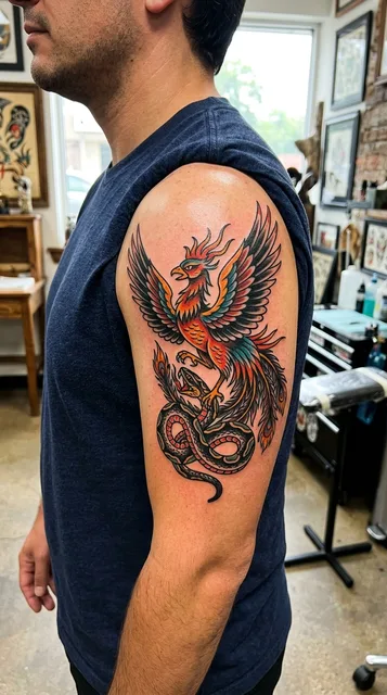Tattoo on the bicep