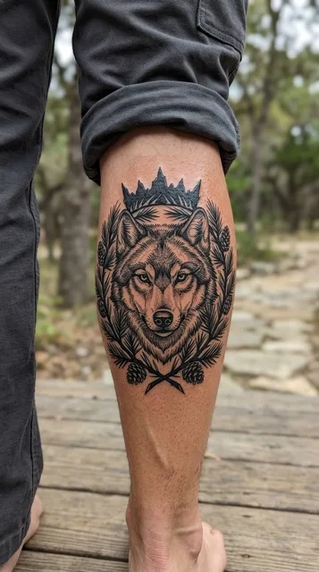 Tattoo on the calf
