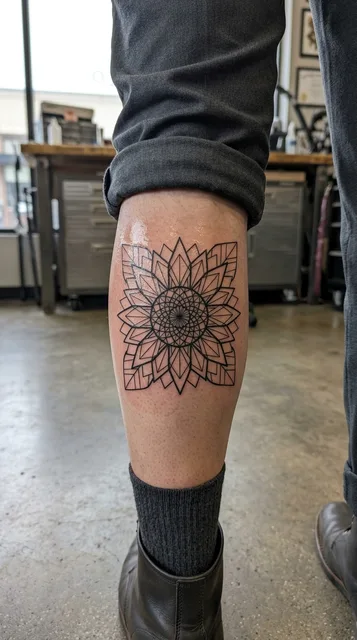 Tattoo on the calf