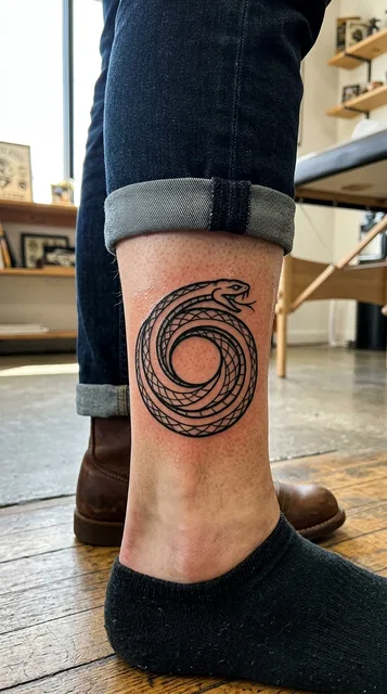 Tattoo on the calf