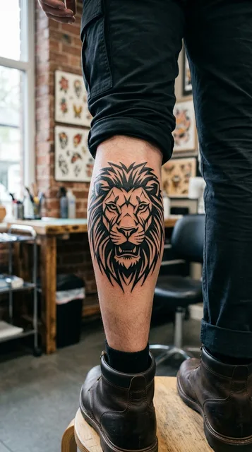 Tattoo on the calf