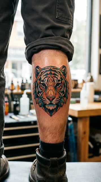 Tattoo on the calf