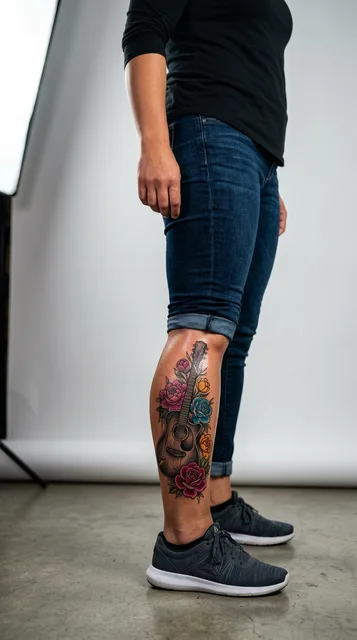 Tattoo on the calf