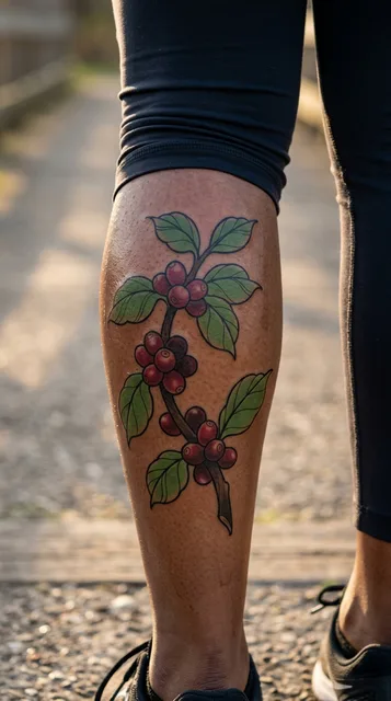 Tattoo on the calf