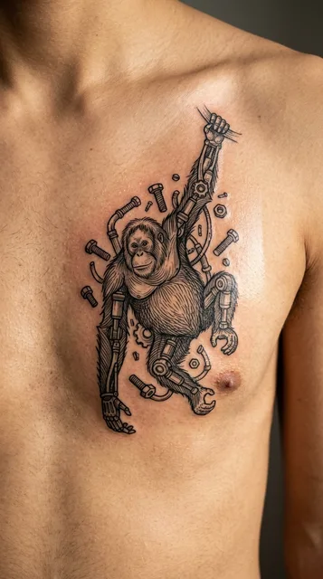 Tattoo on the chest