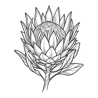 Black and white fine line tattoo design, outline stencil for a chest tattoo