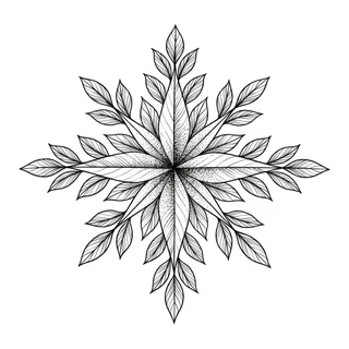Black and grey illustrative tattoo design, drawn flat for a chest tattoo