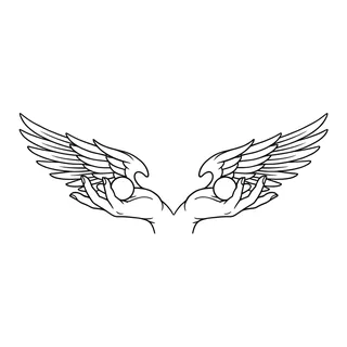 Black and white linework tattoo design, outline stencil for a chest tattoo