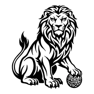Black and white tribal tattoo design, drawn flat for a chest tattoo