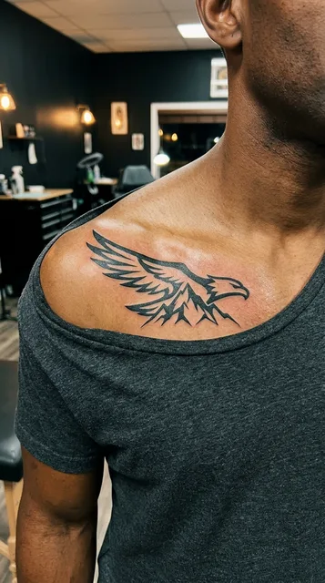 Tattoo on the collarbone