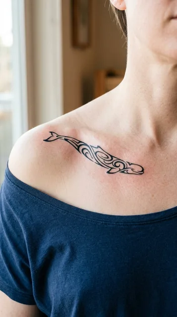 Tattoo on the collarbone