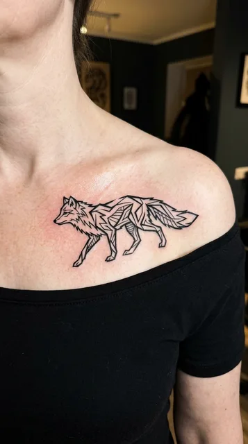 Tattoo on the collarbone
