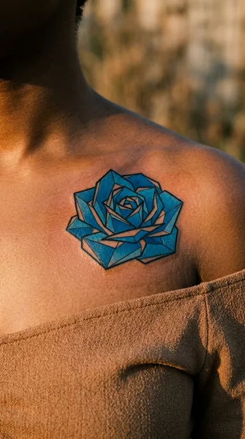 Tattoo on the collarbone