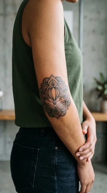 Tattoo on the elbow