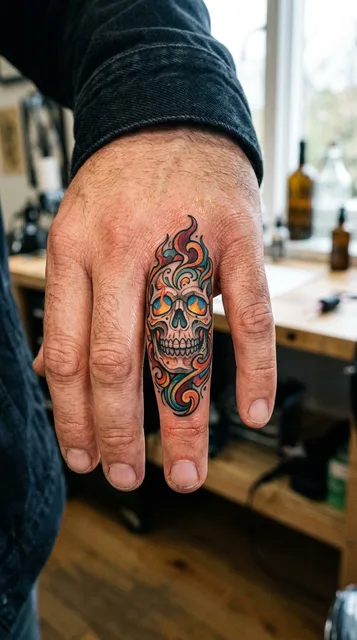 Tattoo on the finger