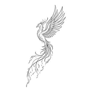Black and white fine line tattoo design, outline stencil for a foot tattoo