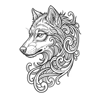 Black and grey ornamental tattoo design, drawn flat for a foot tattoo