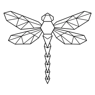 Black and white geometric tattoo design, outline stencil for a forearm tattoo