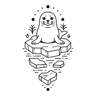 Black and white linework tattoo design, outline stencil for a forearm tattoo