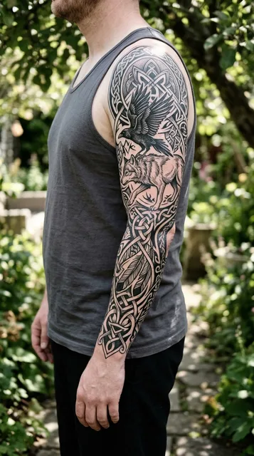Tattoo on the full sleeve