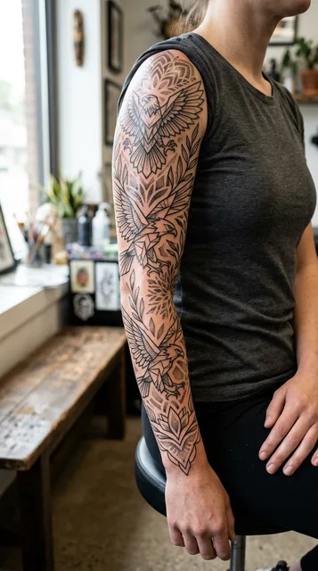 Tattoo on the full sleeve