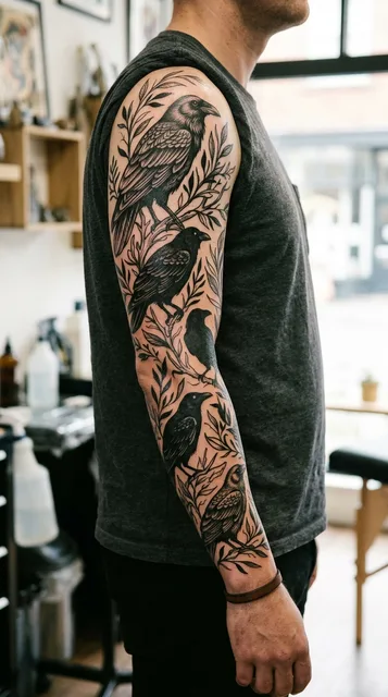 Tattoo on the full sleeve