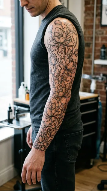 Tattoo on the full sleeve