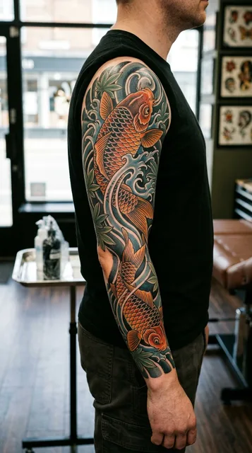 Tattoo on the full sleeve