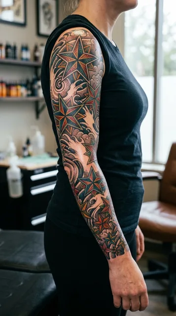 Tattoo on the full sleeve