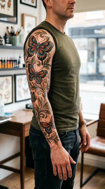 Tattoo on the full sleeve